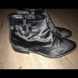 Aldo Black Velvet Boots